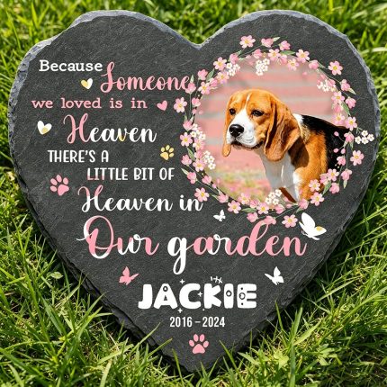 Custom Pet Memorial Stone with Photo