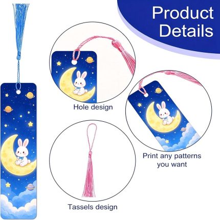 Custom Photo Aluminum Bookmark with Tassel