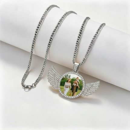 Custom Photo Angel Wings Necklace – photo 2
