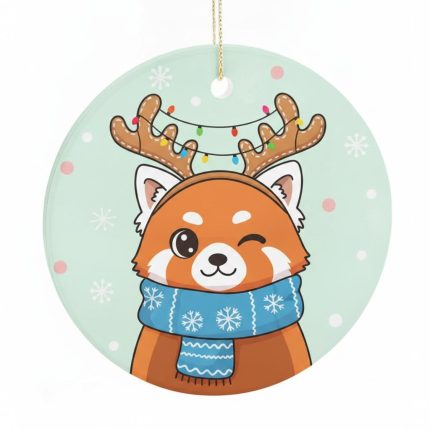 Custom Photo Ceramic Christmas Ornament