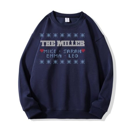 Personalized Knit Family Names Christmas Sweatshirt, Hoodie or Tee