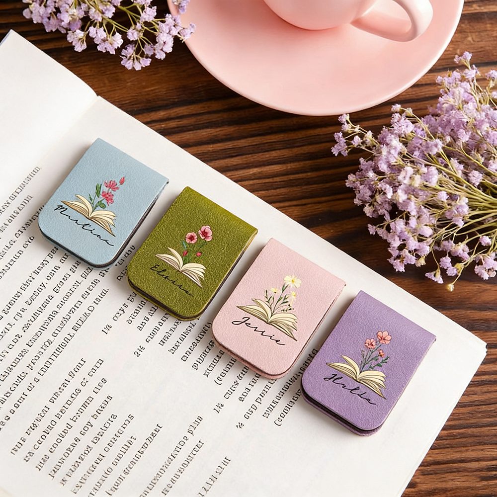 personalized-birth-flower-leather-bookmark-1