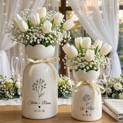 Personalized Ceramic Flower Vase