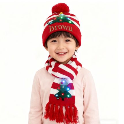 Personalized Christmas Hat & Scarf Set
