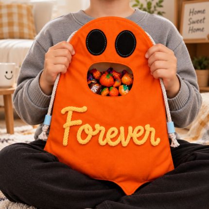 Personalized Ghost Treat Bag – Chenille Name
