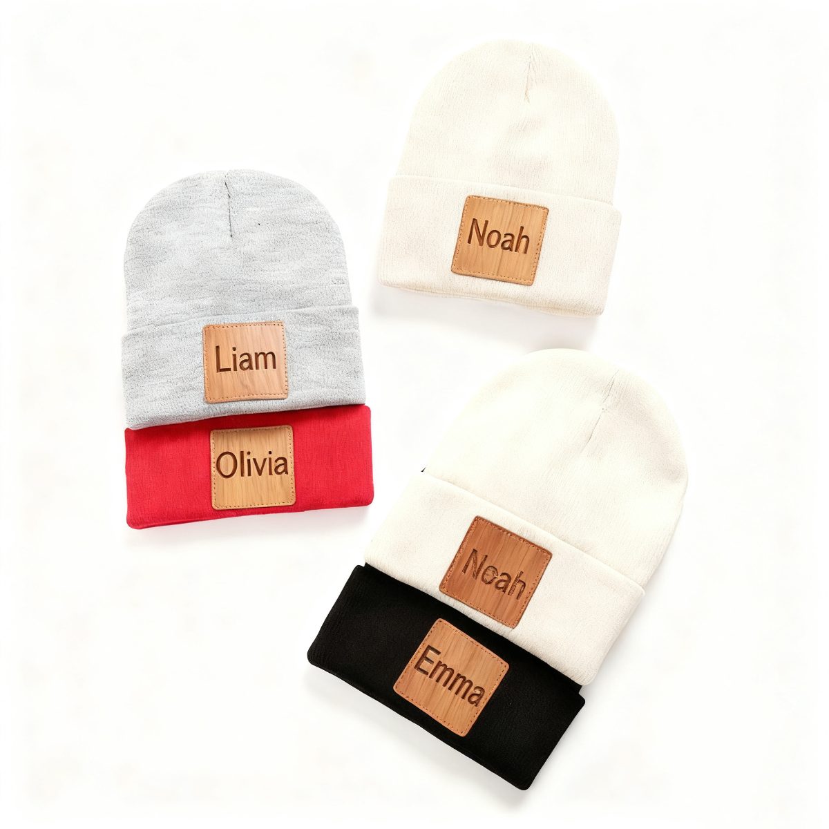 personalized-leather-patch-cuffed-beanie-1