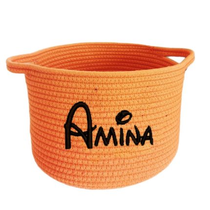 Personalized Pumpkin Rope Treat Basket – photo 2