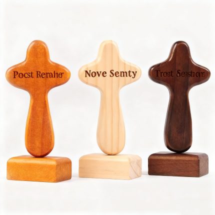 Personalized Wooden Cross with Stand