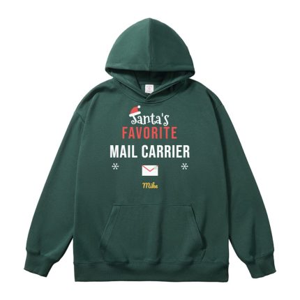 Santa's Favorite Mail Carrier Christmas Sweatshirt, Hoodie or Tee – photo 2