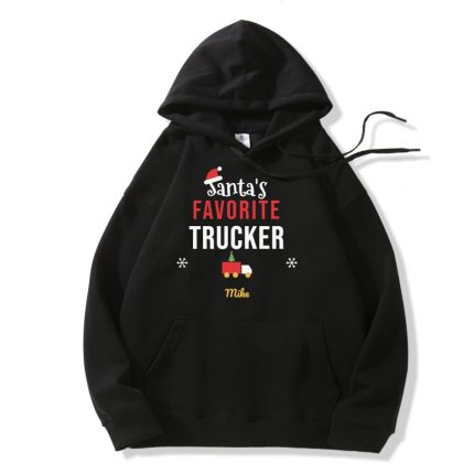 Santa's Favorite Trucker Christmas Sweatshirt, Hoodie or Tee – photo 2